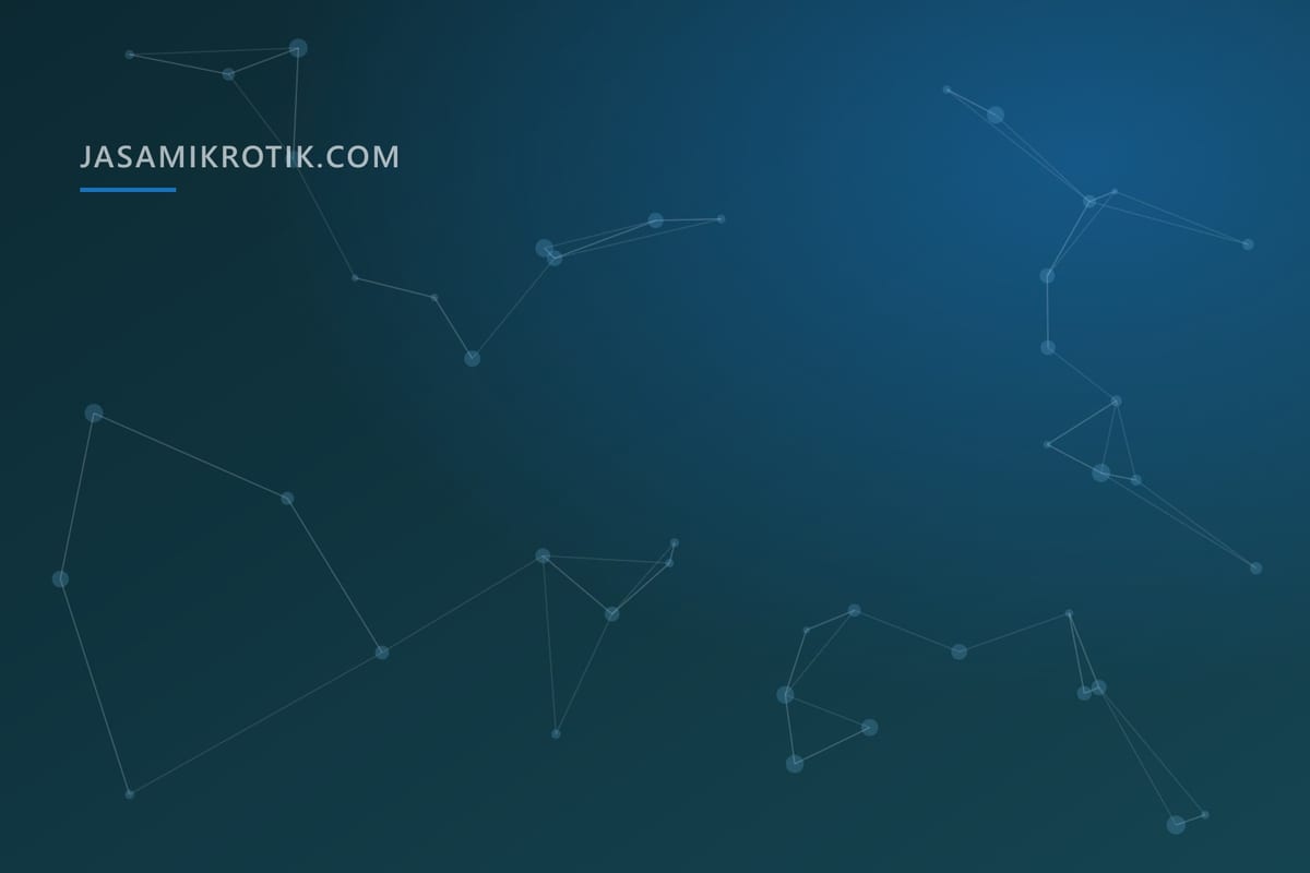 Ilustrasi topologi jaringan Mikrotik yang ditata rapi